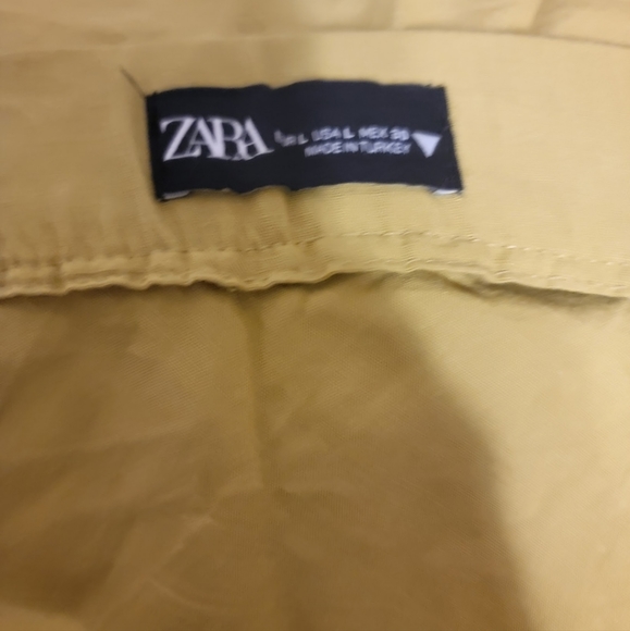 Zara size large yellow high rise waist mini skirt - Picture 3 of 3